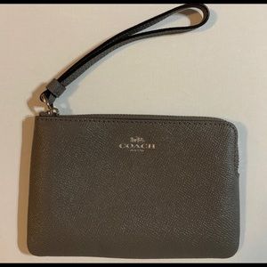 Brand New Gray Coach Wristlet!!